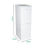 Refurbished electriQ 172 Litre Freestanding Fridge Freezer 50/50 Split Frost Free 50cm Wide - White