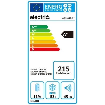 Refurbished electriQ 172 Litre Freestanding Fridge Freezer 50/50 Split Frost Free 50cm Wide - White