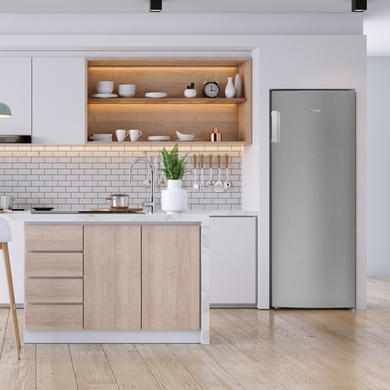 electriQ 166 Litre Frost Free Freestanding Freezer - Stainless Steel