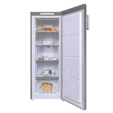 electriQ 166 Litre Frost Free Freestanding Freezer - Stainless Steel