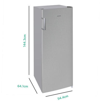 electriQ 166 Litre Frost Free Freestanding Freezer - Stainless Steel