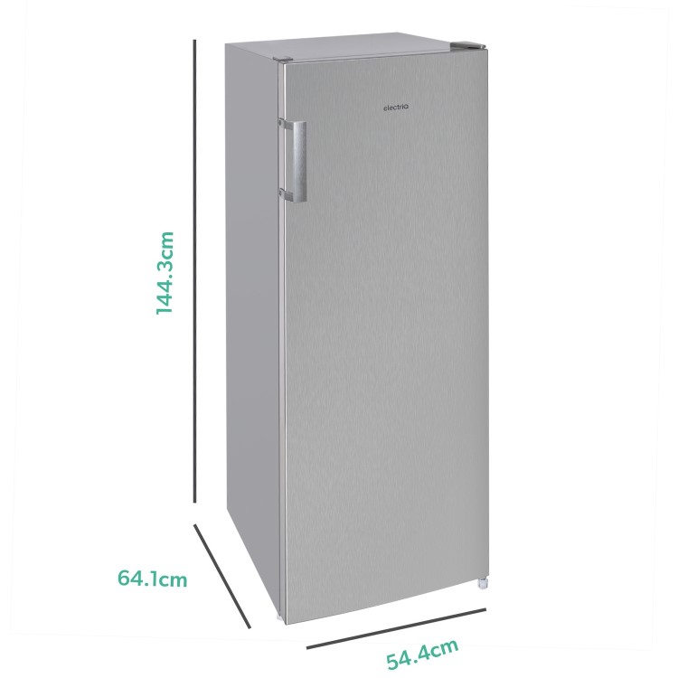 electriQ 166 Litre Frost Free Freestanding Freezer - Stainless Steel