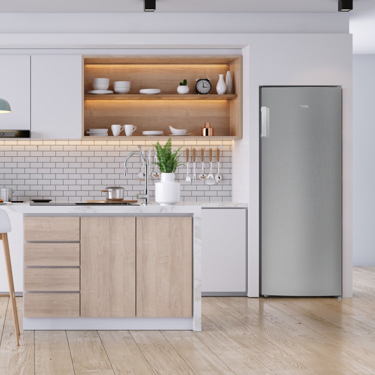 electriQ 166 Litre Frost Free Freestanding Freezer - Stainless Steel