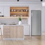 electriQ 166 Litre Frost Free Freestanding Freezer - Stainless Steel