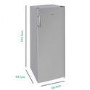 electriQ 166 Litre Frost Free Freestanding Freezer - Stainless Steel