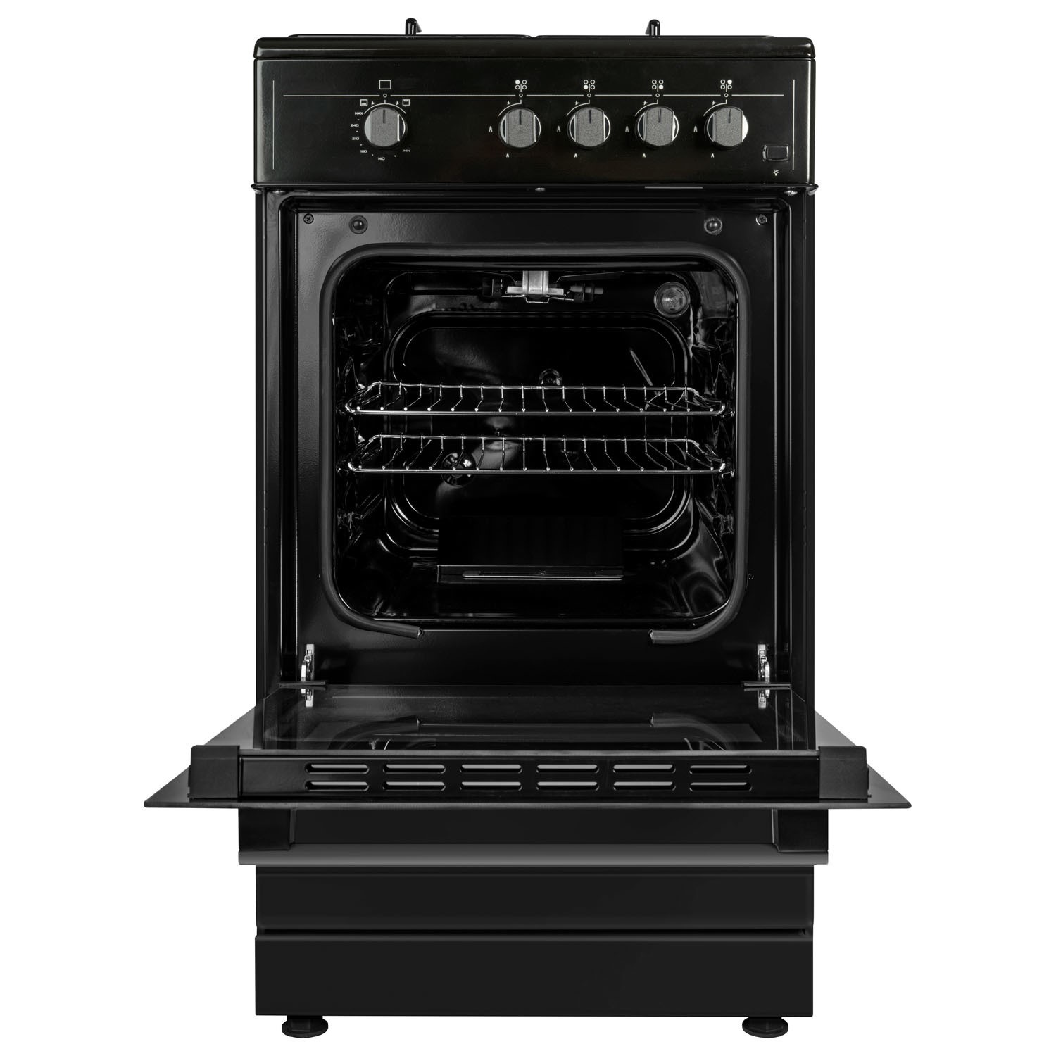 electriQ 50cm Gas Cooker Black BuyItDirect.ie
