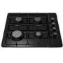 electriQ 60cm 4 Burner Gas Hob - Black