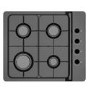 electriQ 60cm 4 Burner Gas Hob - Black