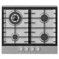 electriQ 60cm 4 Burner Gas Hob - Stainless Steel electriQ 60cm 4 Burner Gas Hob - Stainless Steel