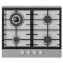 electriQ 60cm 4 Burner Gas Hob - Stainless Steel