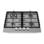 electriQ 60cm 4 Burner Gas Hob - Stainless Steel