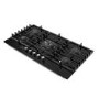electriQ 90cm 5 Burner Gas on Glass Hob - Black