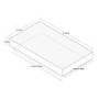 electriQ 90cm 5 Burner Gas on Glass Hob - Black