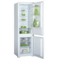 electriQ 54cm Wide 250L 70-30 Integrated Upright Fridge Freezer - White