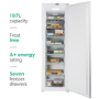 electriQ 197 Litre Integrated In Column Freezer