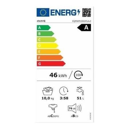 electriQ 10kg 1400rpm Washing Machine - White