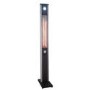 Refurbished electriQ Freestanding Electric Patio Heater - 1.8kW with 5 Heat Settings Remote and Light