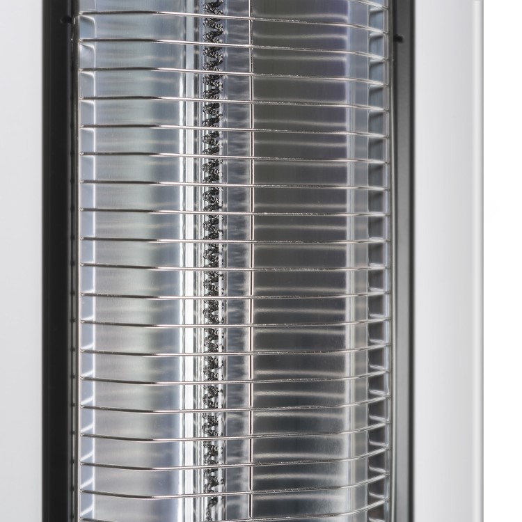 Refurbished electriQ Freestanding Electric Patio Heater - 1.8kW with 5 Heat Settings Remote and Light