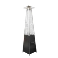 electriQ Pyramid Flame Tower Gas Patio Heater - Black