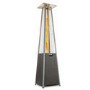 electriQ Pyramid Flame Tower Outdoor Gas Patio Heater - Brown Rattan