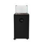 electriQ Glass Flame Gas Patio Heater With Glass Stones - Black