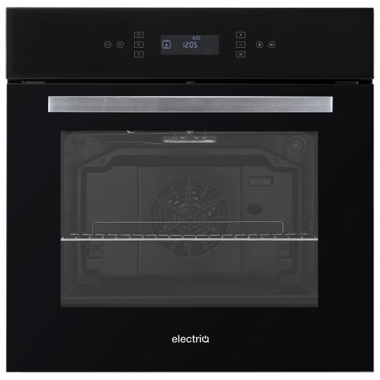 electriQ Electric Single Oven with Touch Controls - Black