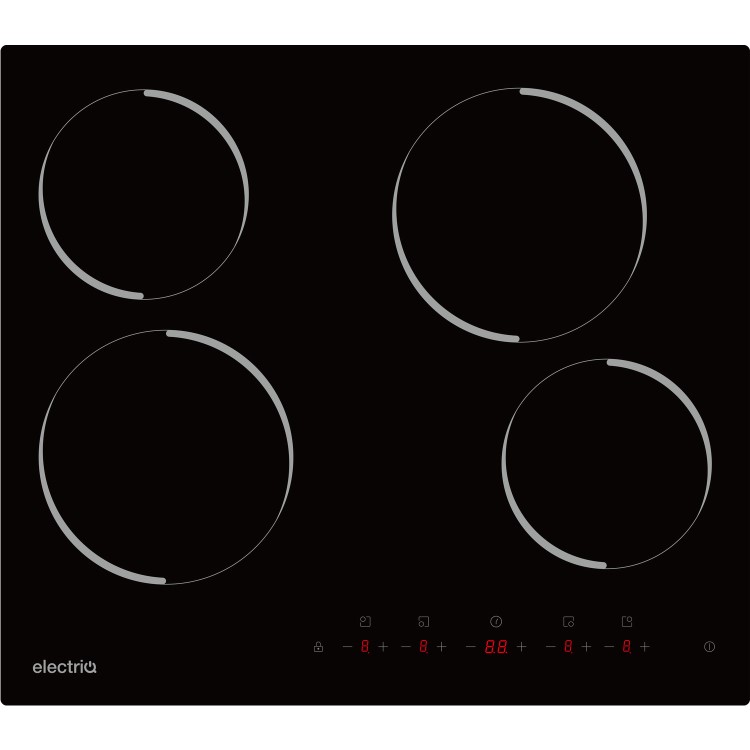 electriQ M1 Built-in Oven with Touch Control Ceramic Hob - Black