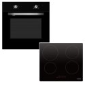 EQOVENM1BLKIPACK electriQ Single Oven and Induction Hob Pack - Black