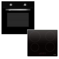 electriQ Single Oven and Induction Hob Pack - Black