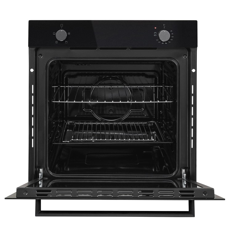 Refurbished electriQ EQOVENM1BLK 60cm Single Built In Electric Oven Black