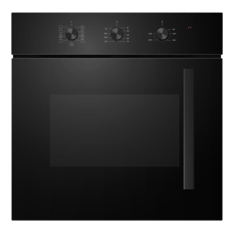 electriQ Fan Assisted Single Oven with Side Opening Door - Black