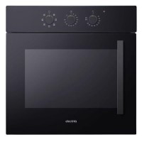 electriQ Electric Single Fan Assisted Oven Side Door - Black