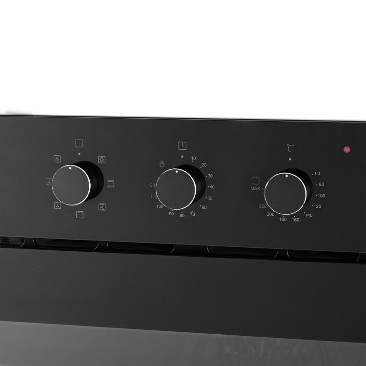 electriQ Electric Single Fan Assisted Oven Side Door - Black