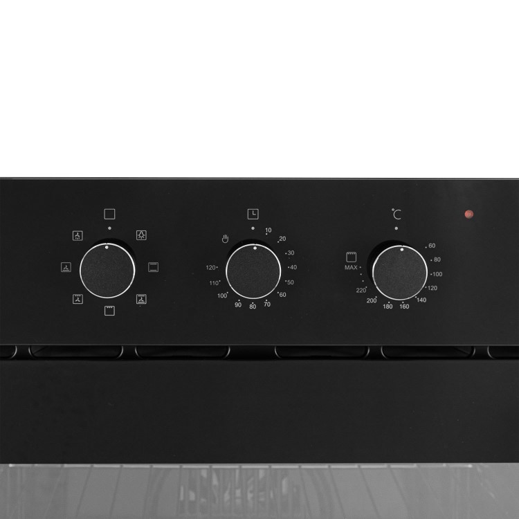 electriQ Electric Single Fan Assisted Oven Side Door - Black