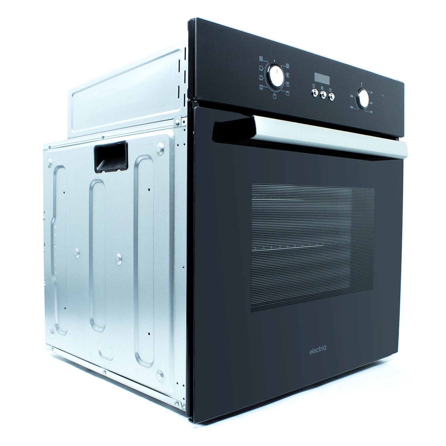 electriQ 65L 9 Function Plug In Electric Fan Single Oven Black