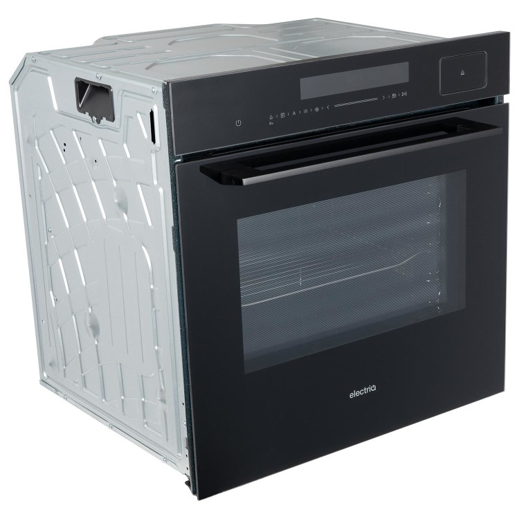 electriQ Electric Single Oven with Steam Assist and Meat Probe - Black