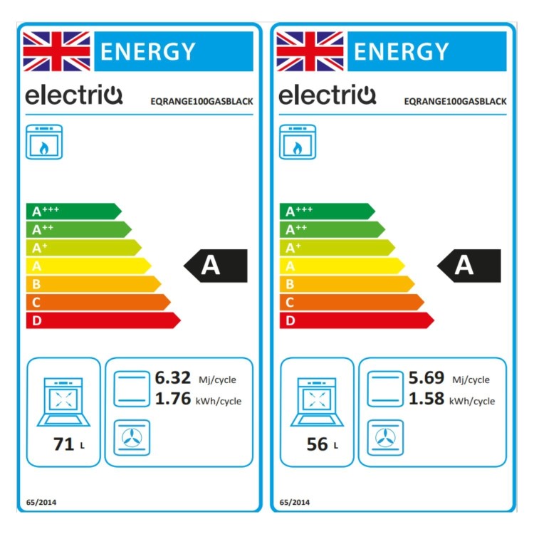 Refurbished 100cm Quad Cavity Gas Range Cooker  Black