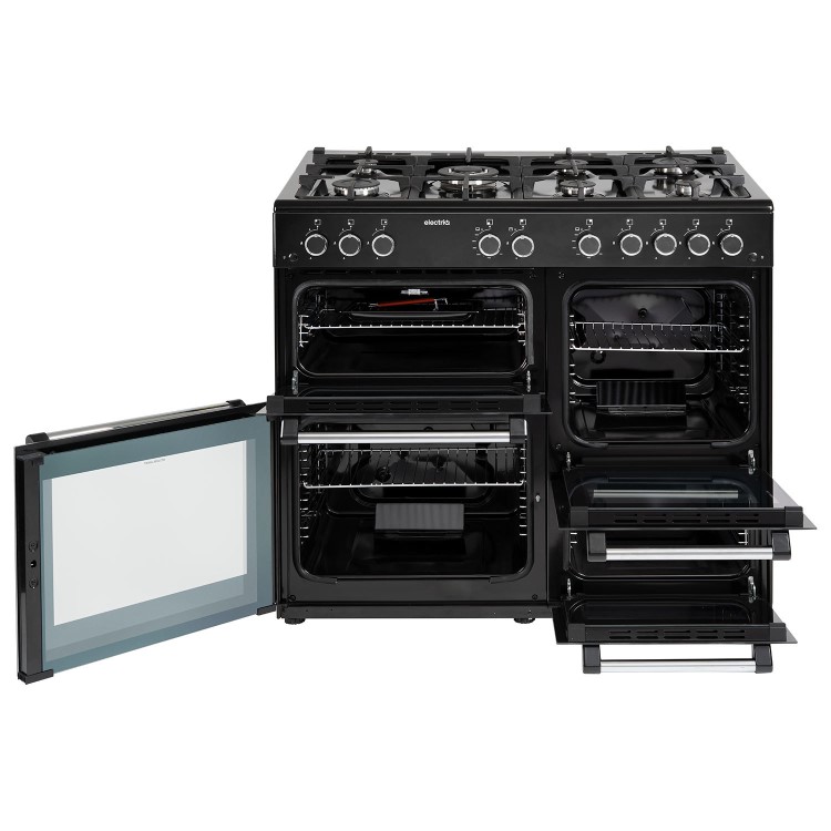 Refurbished 100cm Quad Cavity Gas Range Cooker  Black