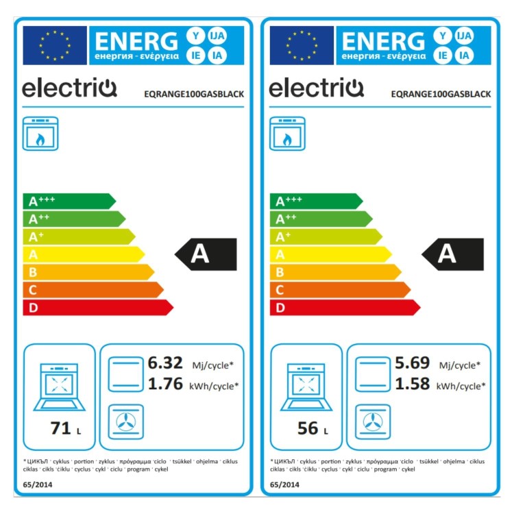 Refurbished 100cm Quad Cavity Gas Range Cooker  Black