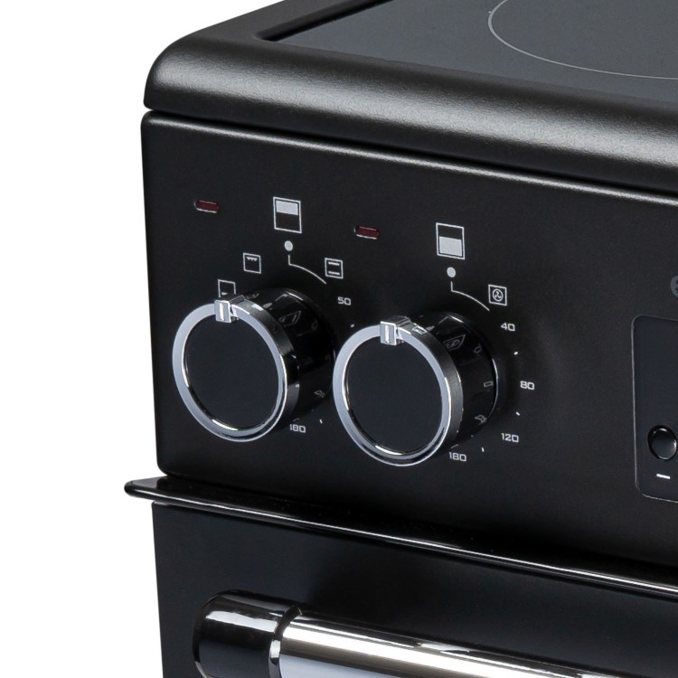 Refurbished electriQ EQRANGE60CDK 60cm Double Oven Electric Cooker Black