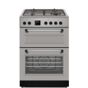 EQRANGE60DFDSI electriQ 60cm Double Oven Dual Fuel Cooker - Silver