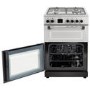 electriQ 60cm Double Oven Dual Fuel Cooker - Silver