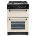 EQRANGE60GASDC electriQ 60cm Twin Cavity Gas Cooker - Cream