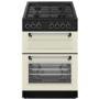 electriQ 60cm Twin Cavity Gas Cooker - Cream