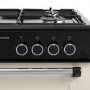 Refurbished electriQ 60cm Twin Cavity Gas Cooker - Cream