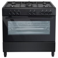 Refurbished electriQ EQRANGE90DFK 90cm Single Cavity Dual Fuel Range Cooker Black