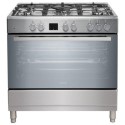 EQRANGE90DFSCMD electriQ 90cm Dual Fuel Range Cooker with Mirror Door Finish - Stainless Steel