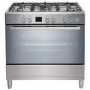 Refurbished electriQ EQRANGE90DFSCMD 90cm Dual Fuel Range Cooker with Mirror Door Finish Stainless Steel