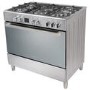 Refurbished electriQ EQRANGE90DFSCMD 90cm Dual Fuel Range Cooker with Mirror Door Finish Stainless Steel