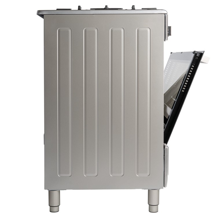 Refurbished electriQ EQRANGE90DFSCMD 90cm Dual Fuel Range Cooker with Mirror Door Finish Stainless Steel